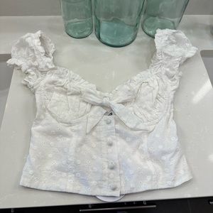 Princess Polly Elouise Crop Top Broderie